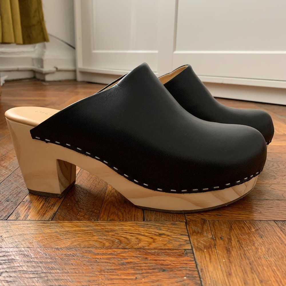 Nisolo All-Day Heeled Clog Black Sz 8 NWT